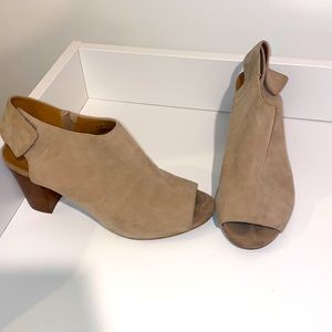 Nude Velcro close heels